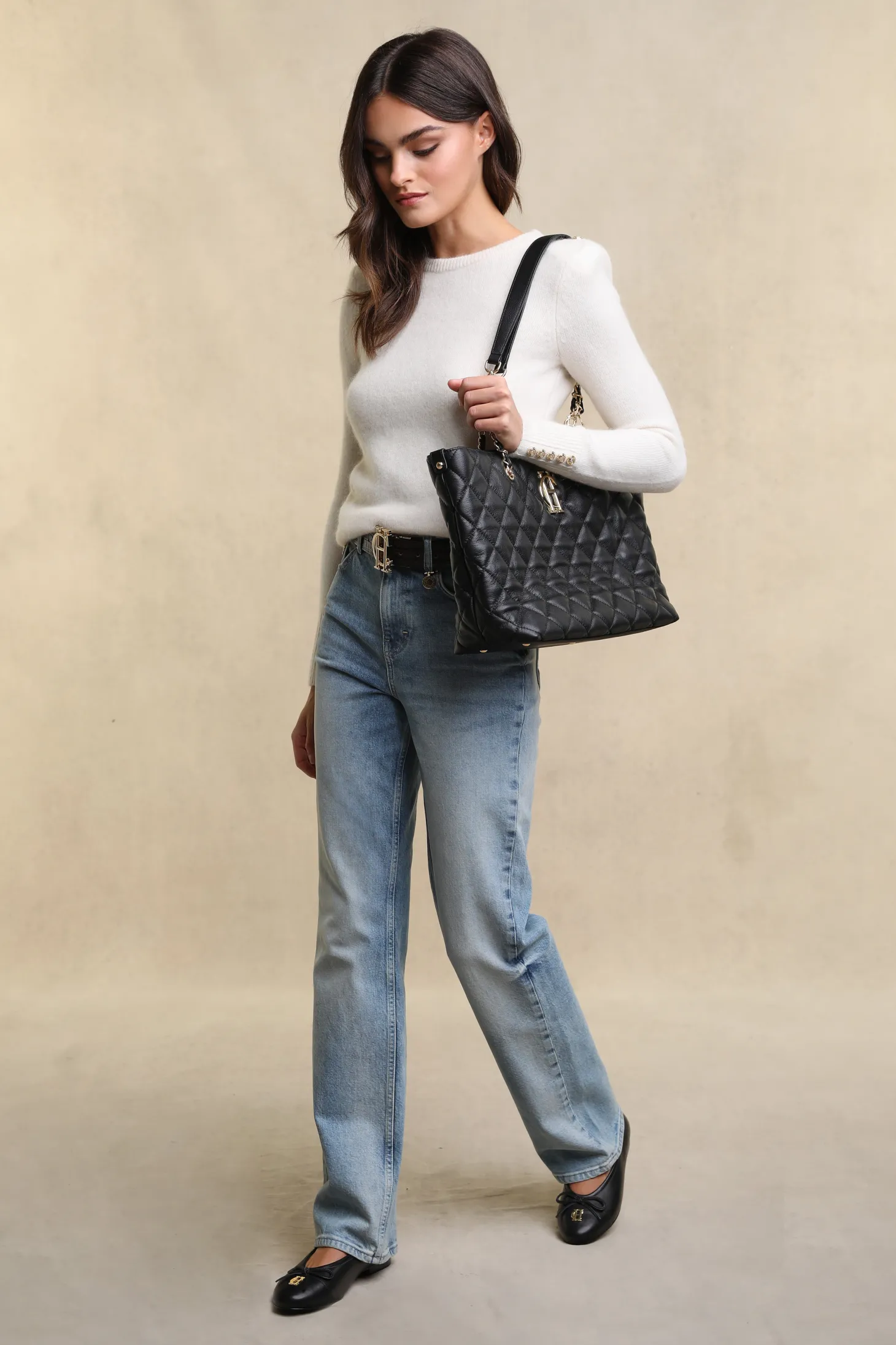 Amy Crew Neck Knit (Natural)