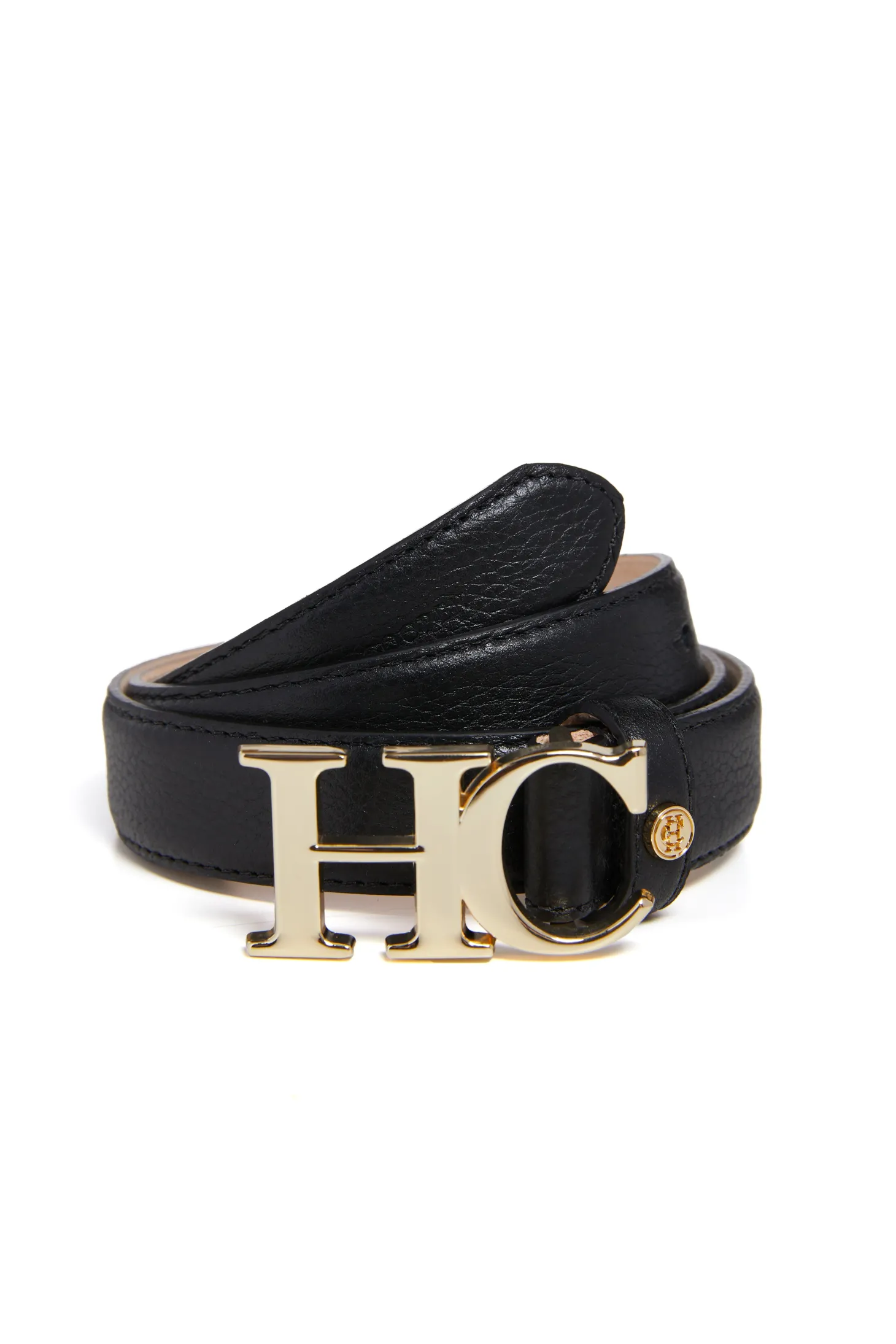 Atelier Slim Logo Belt (Black)