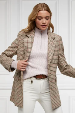 Ava Quarter Zip Knit (Soft Pink)