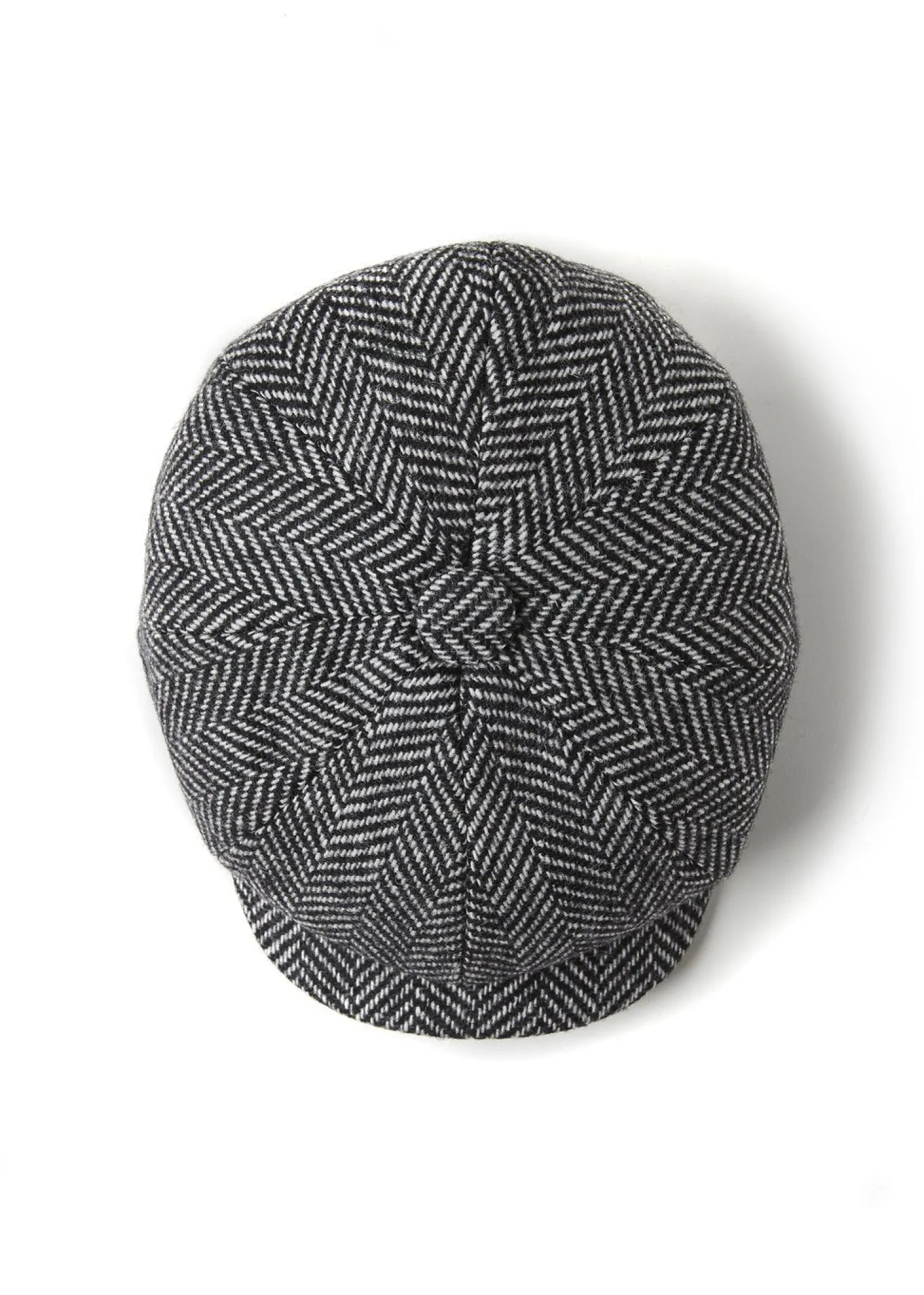 Baker Boy Cap (Wide Tooth Black Herringbone)