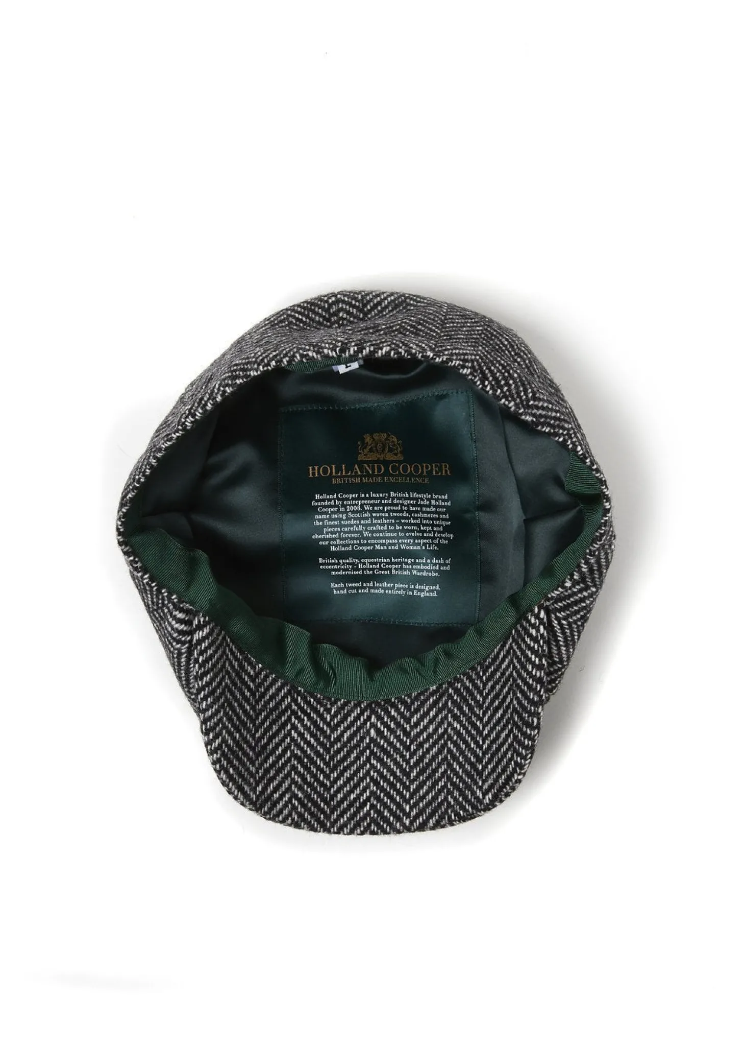 Baker Boy Cap (Wide Tooth Black Herringbone)