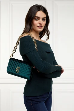 Belgravia Clutch Bag (Emerald Velvet)