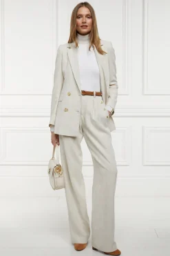 Belgravia Wide Leg Trouser (Natural Linen)