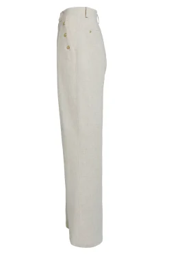 Belgravia Wide Leg Trouser (Natural Linen)