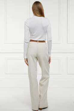 Belgravia Wide Leg Trouser (Natural Linen)