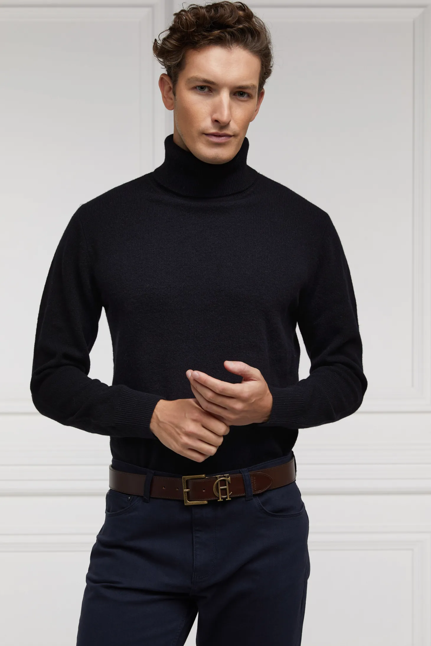 Byron Roll Neck Knit (Black)
