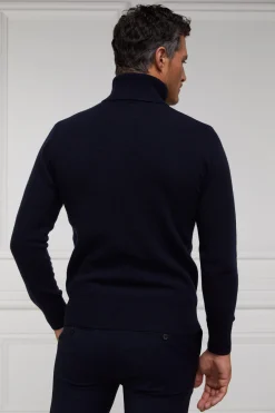Byron Roll Neck Knit (Navy)