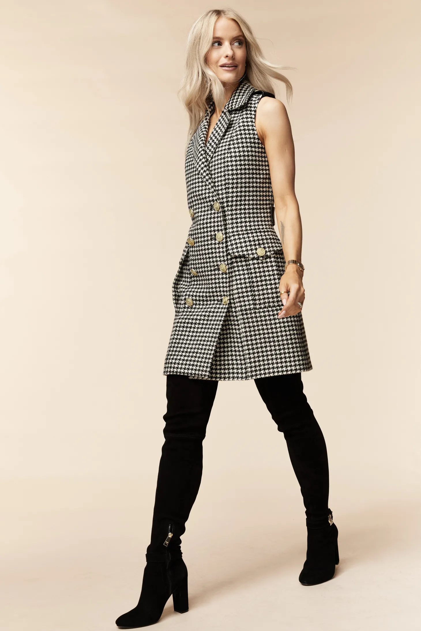 Chelsea Dress (Houndstooth)
