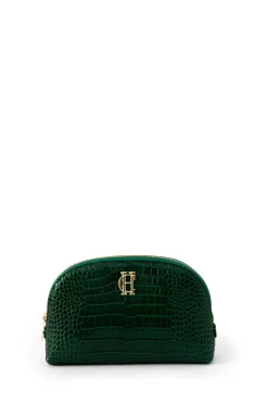 Chelsea Makeup Bag (Emerald Croc)
