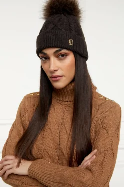 Cortina Bobble Hat (Chocolate Mink)