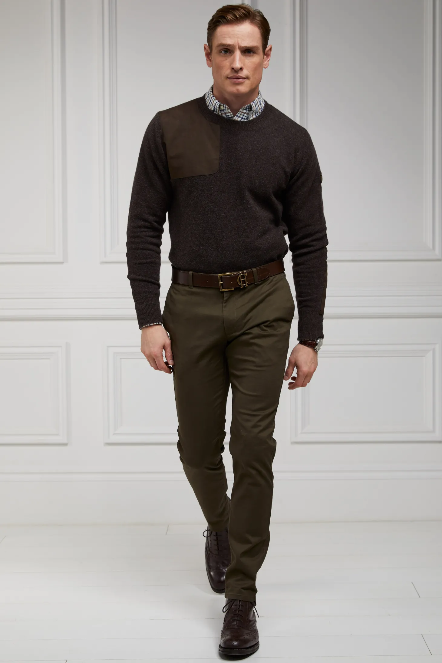 Country Crew Neck Knit (Chocolate)