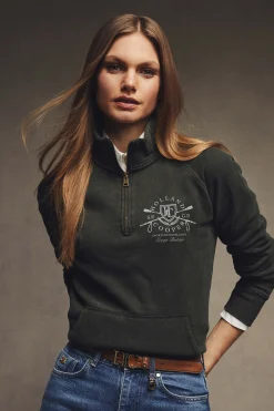 Crest Zip Henley (Racing Green)