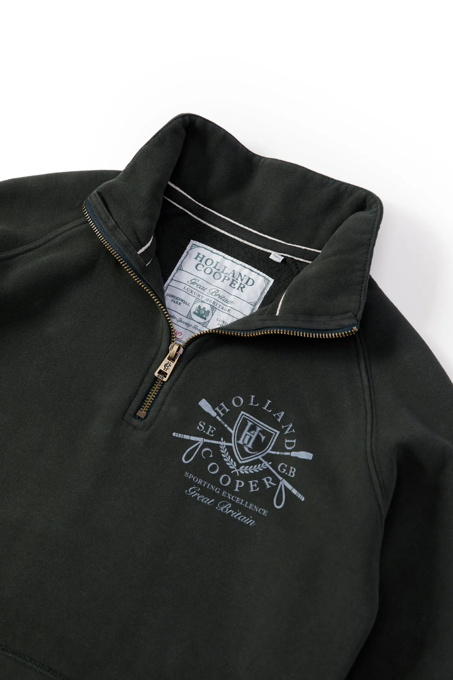 Crest Zip Henley (Racing Green)