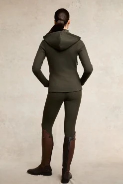 Crystal Zip Hoodie (Dark Olive)
