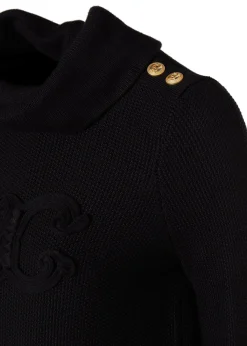 Daisy Roll Neck Knit (Black)