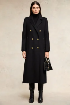 Double Breasted Coat (Soft Black)