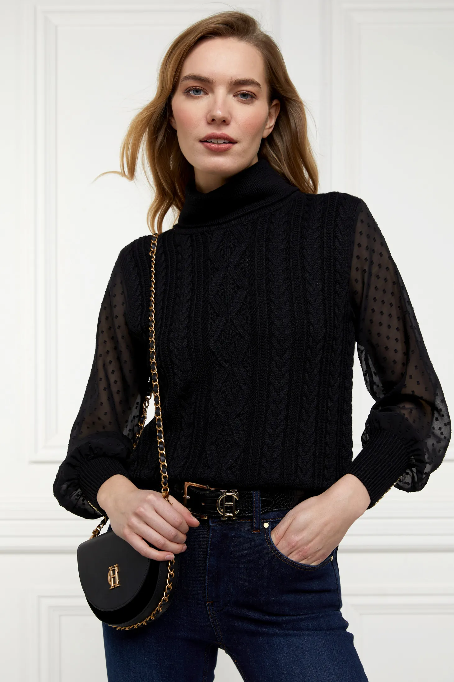 Featherton Roll Neck Knit (Black)