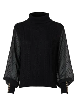 Featherton Roll Neck Knit (Black)