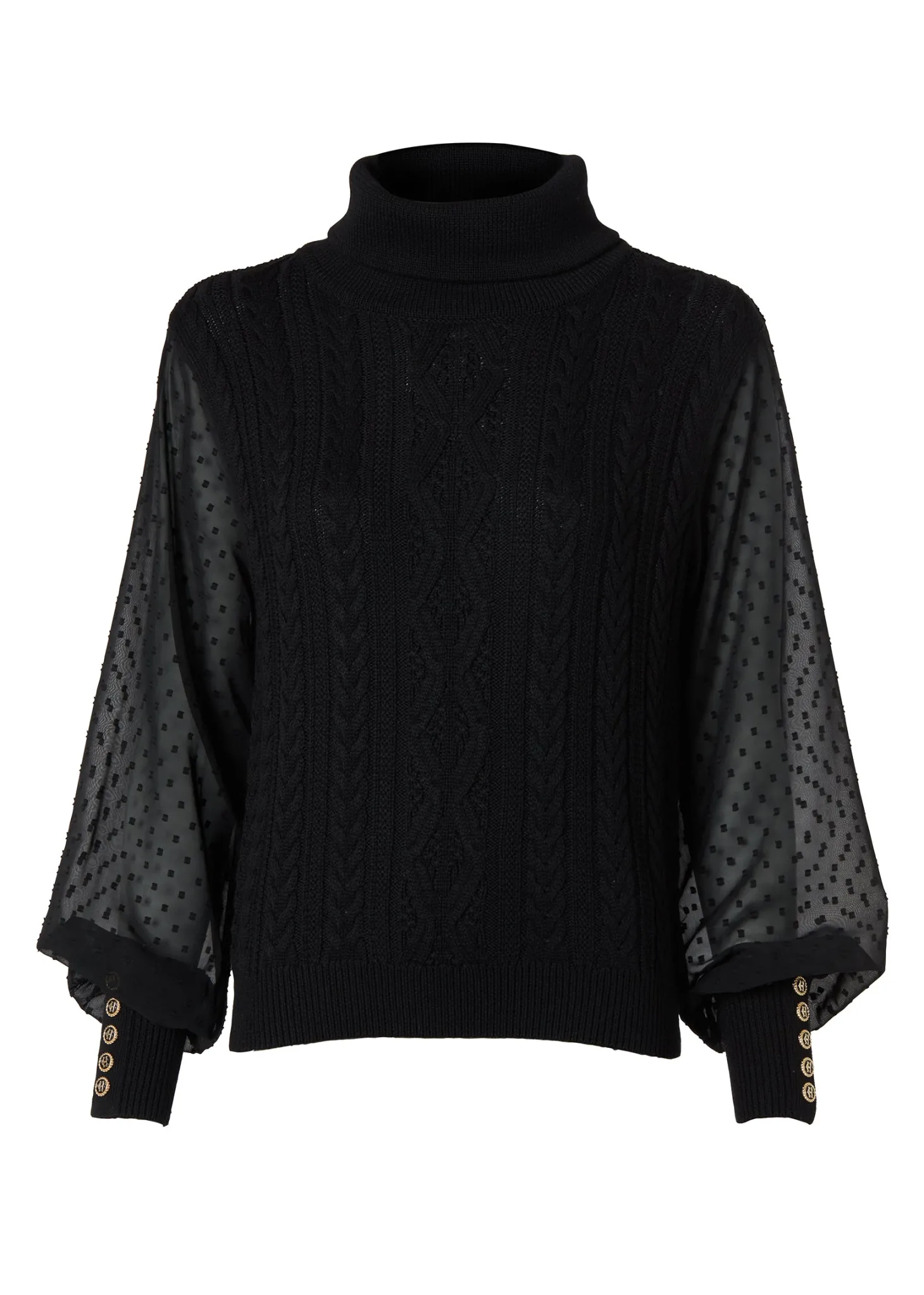 Featherton Roll Neck Knit (Black)
