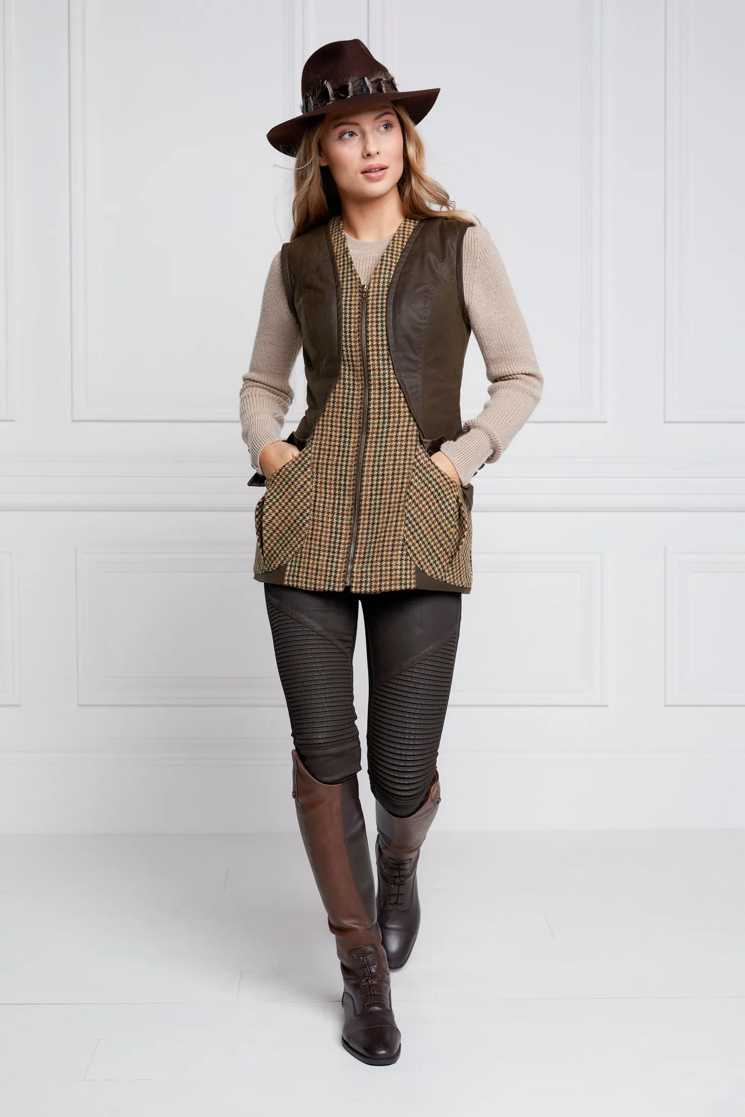 Field Vest (Hailes Green Tweed)