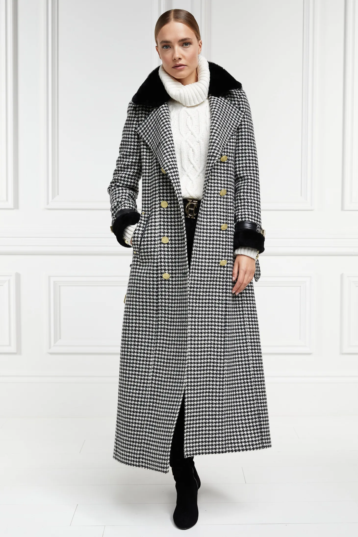 Gold Label Trench (Houndstooth)