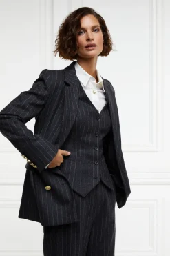 Hampton Waistcoat (Charcoal Pinstripe)