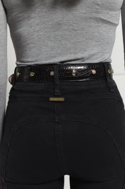 HC Stud Belt (Black Croc)