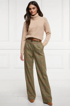 High Waisted Straight Trouser (Leveret)