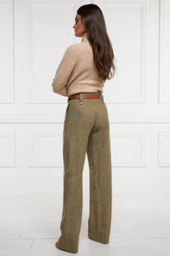 High Waisted Straight Trouser (Leveret)