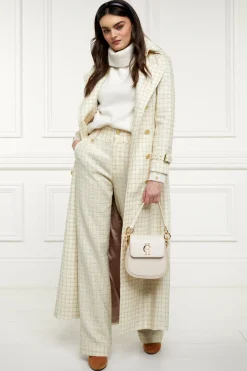 High Waisted Straight Trouser (Ivory Sparkle Tweed)