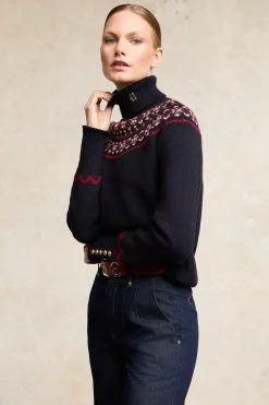 Jennifer Roll Neck Knit (Ink Navy)