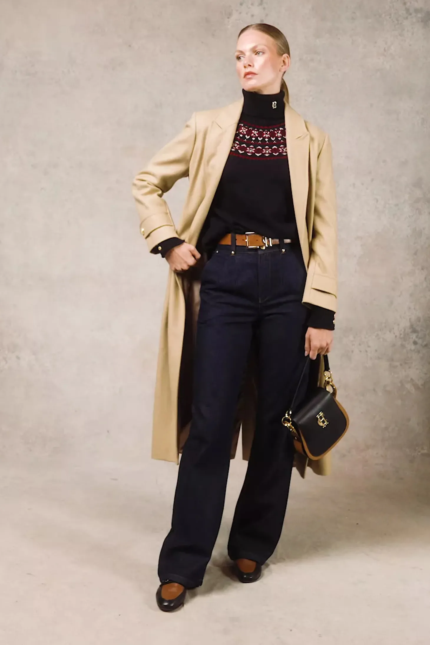 Jennifer Roll Neck Knit (Ink Navy)