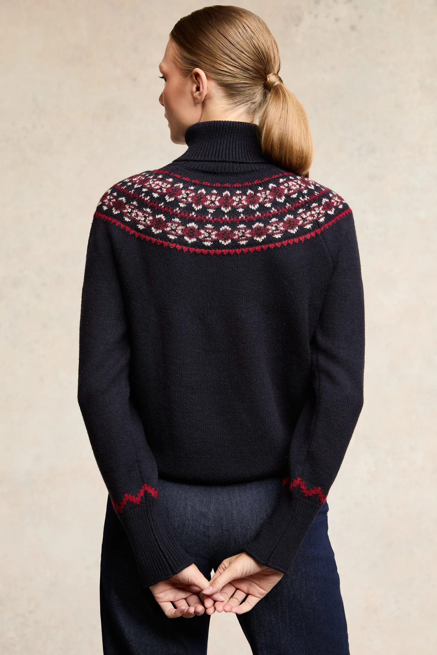 Jennifer Roll Neck Knit (Ink Navy)