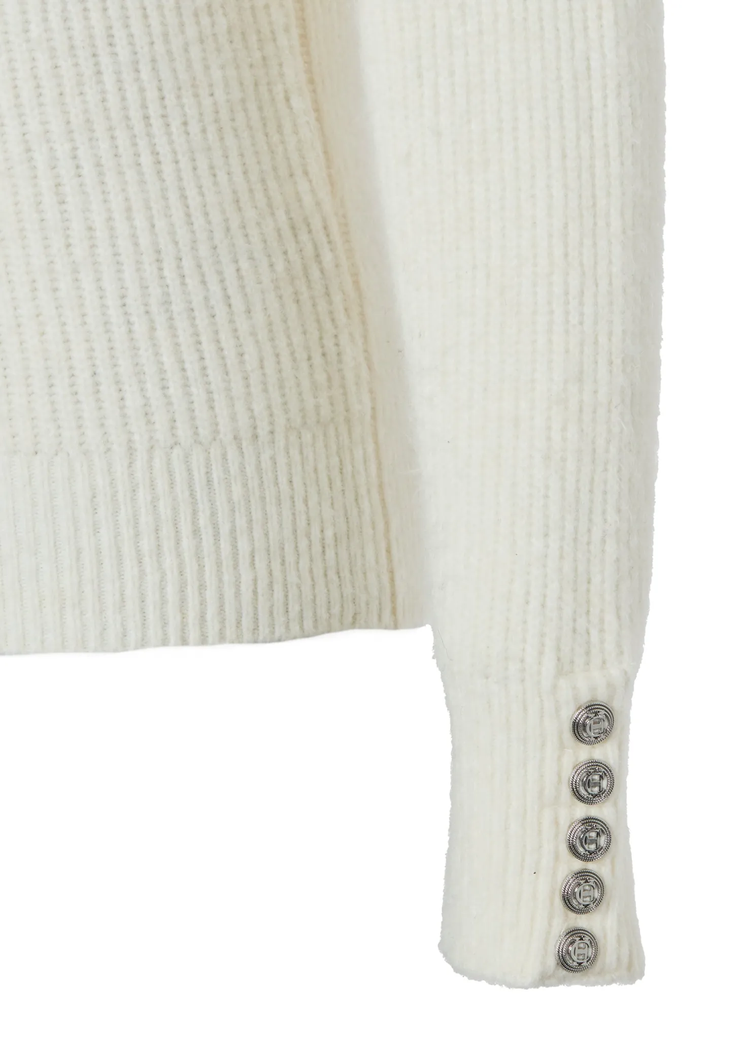 Kelsie Rib Embellished Roll Neck (Natural)
