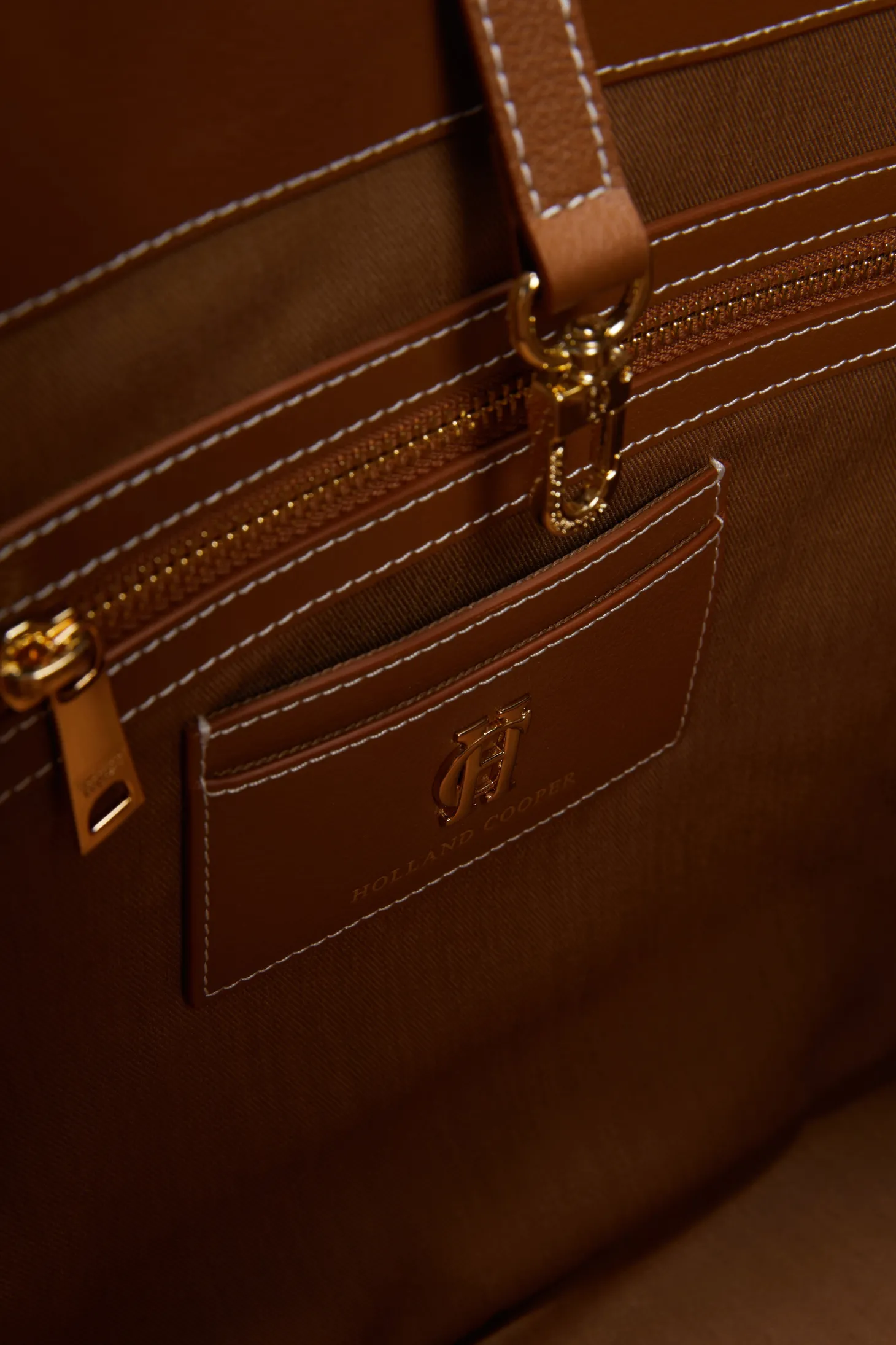 Kensington Tote Bag (Tan Herringbone)