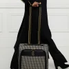 Knightsbridge Small Suitcase (Ecru Houndstooth)