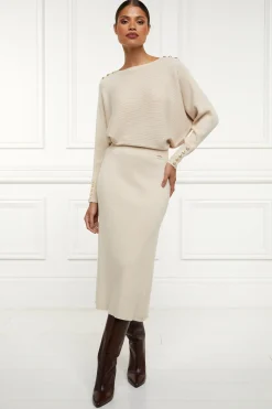 Leyla Knitted Skirt (Oatmeal)