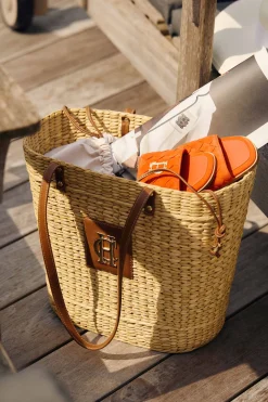 Paloma Straw Tote (Natural Tan)