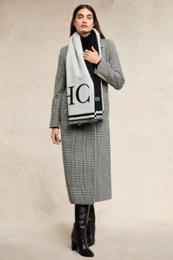 Regency Monogram Scarf (Black White)