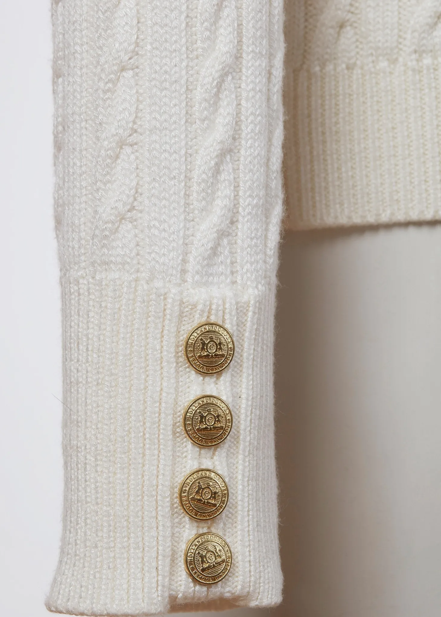 Seattle Roll Neck Cable Knit (Winter White)