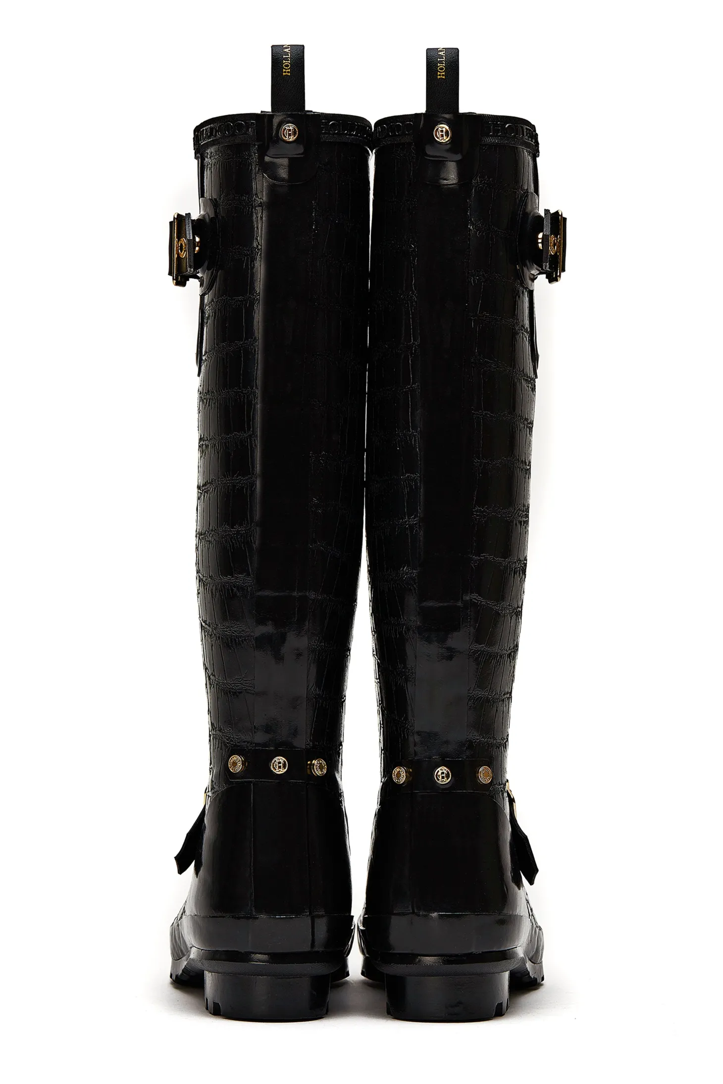 Sherpa Lined Regency Wellington (Black Croc)