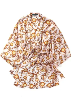Silk Dressing Gown (Blush)