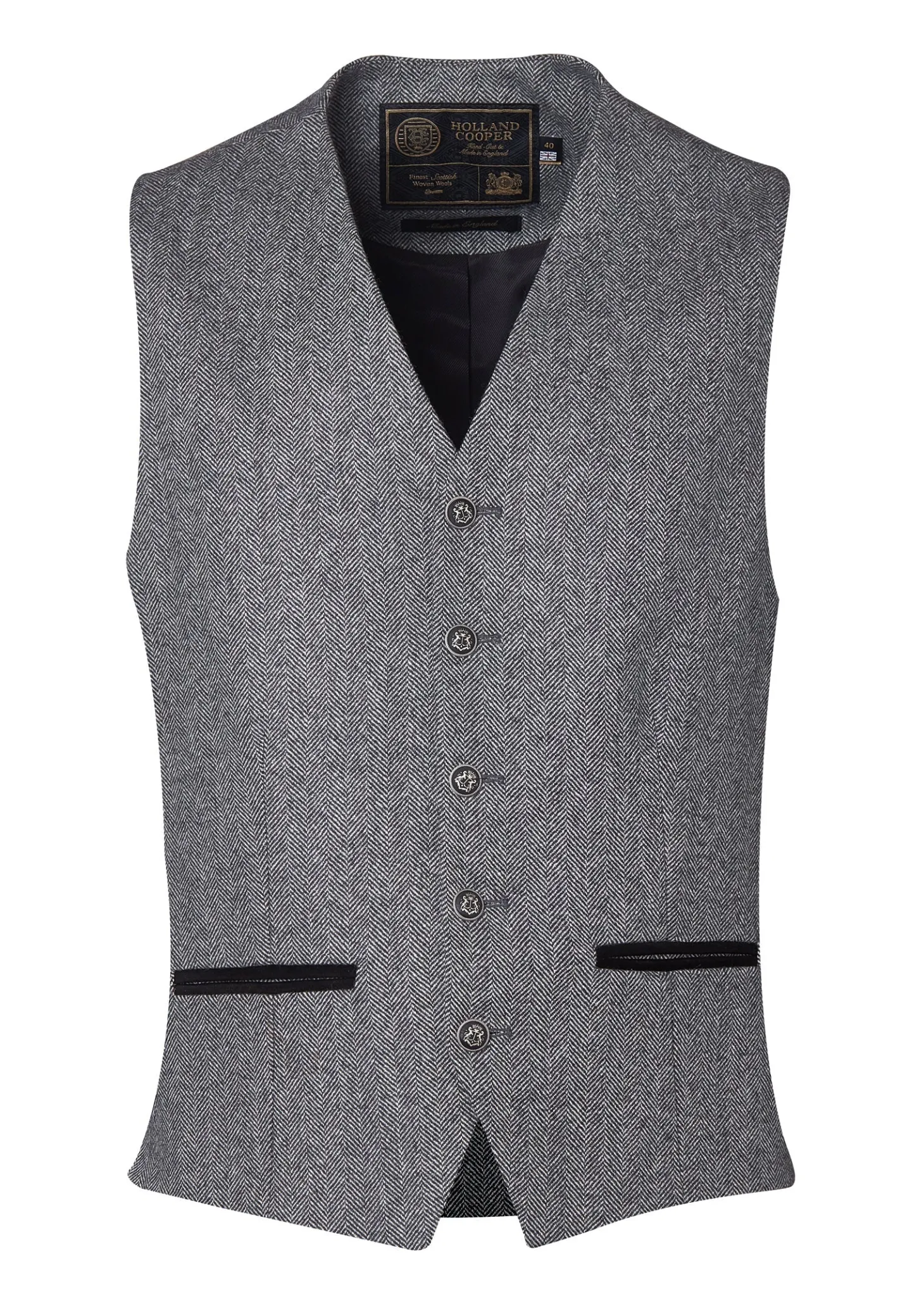St James Waistcoat (Mono Herringbone)