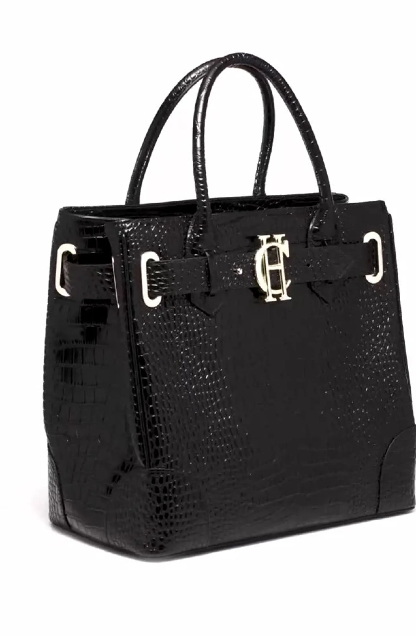 The Brompton Tote (Black Croc)