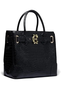 The Brompton Tote (Black Croc)