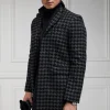 The Cheltenham Coat (Large Scale Charcoal Houndstooth)