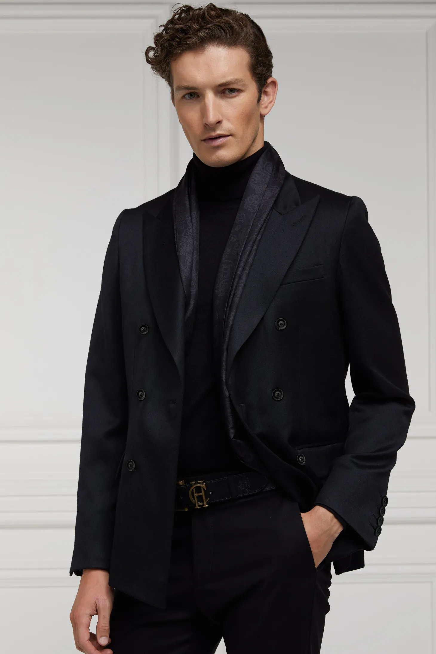 The Double Breasted Blazer (Black Barathea)