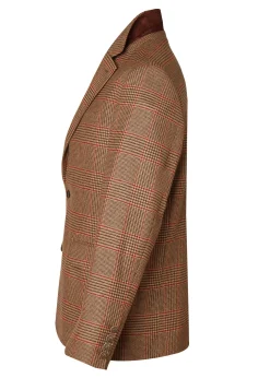 The Single Breasted Blazer (Clarence Check Merlot)