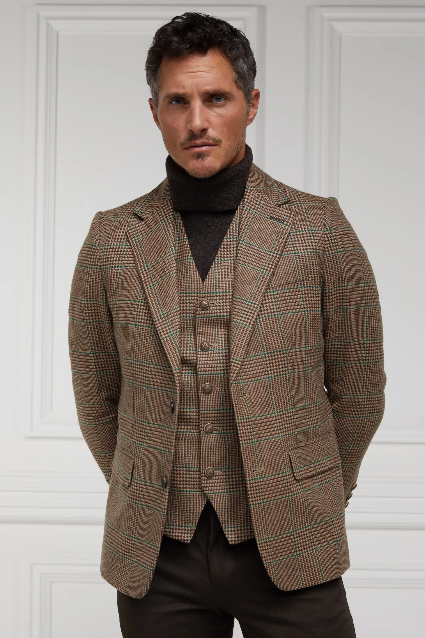 The Single Breasted Blazer (Clarence Check Forest)