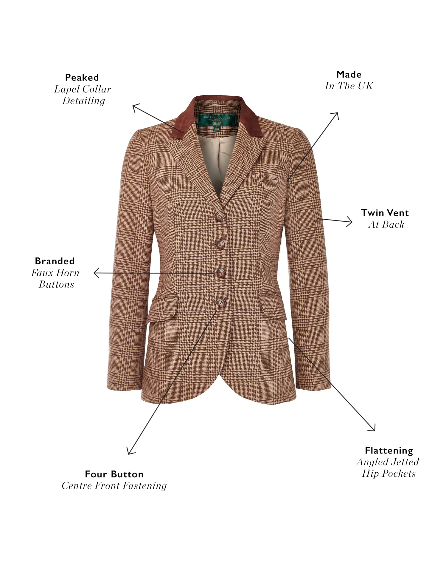 Tweed Riding Jacket (Tawny Brown)